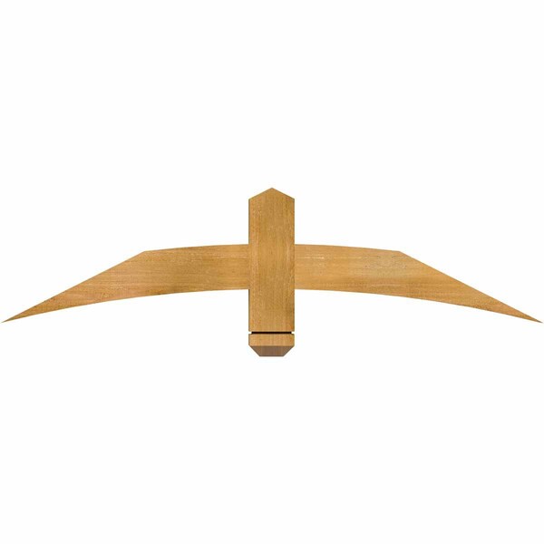 Ekena Millwork Bellingham Rough Sawn Timber Gable Bracket, Western Red Cedar, 48"W x 12"H x 2"D x 4"F, 6/12 Pitch GBW048X12X0204BEL00RWR - main